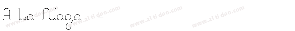 A La Nage手机版字体转换